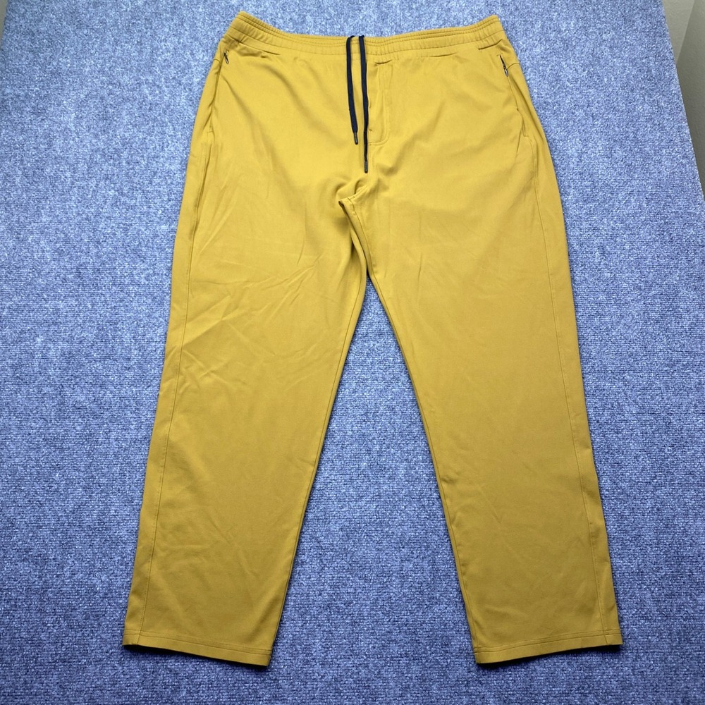 Public‎ Rec All Day Every Day Pant Mens Sz 42 Mustard Gold Stretch Chino Jogger